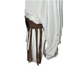 Born to Roam Fringe Leather Belt Women’s Large Gold Buckle Brown Western Fashion Photo 3