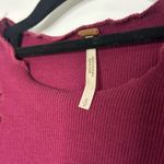 Free People Red Embellished Blouse with Sheer Panels Small Photo 3