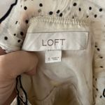 Loft  Cream Black Polka Dot Ruffle High Neck Bow Victorian Romance Blouse Photo 5