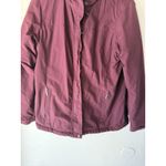 LL Bean Jacket Womens Small Burgundy Maroon Full Zip Fleece Lined Winter Coat Purple Photo 2