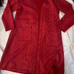 Solitaire  XL faux suede snake print long jacket Photo 0