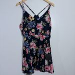NWT Lulu's Bouquet of Blooms Navy Floral PrintClip Dot Mini Dress Size‎ Large Blue Photo 2
