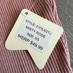 Cocovive Shirt Womens Teens Extra Small Dusty Rose Mesh Sleeves Size XS Photo 1