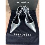 retrofete Cindy Slingback High Heels in Silver 39.5 with Box Womens High Pumps Size 8.5 Photo 6
