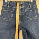 Boden Jeans Womens 26R Blue High Rise Wide Leg Cropped Patch Pocket Denim Pants Size 26 Photo 5