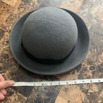 Vintage Casual British Style Round Top Curled Wool Hat Gray Photo 5