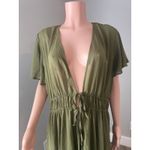 ZENOBIA Bathing Suit Beach Cover Up transparent LIGHTWEIGHT GREEN VACAY 3XL Size undefined Photo 1