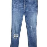 Madewell  10" High- Rise 'Drop Step' Skinny Denim Blue Jeans Distress Size 24 Photo 0