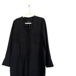 J.Crew  Drapey Oxford Crepe Jumpsuit Black Sz 12 Boilersuit Utility Chore Preppy Photo 5
