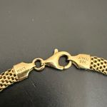 LIRM Italy 925 Vermeil Gold over Sterling Silver Tube Mesh 7.25” Bracelet 4g. Photo 4