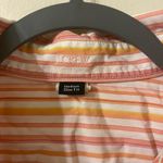 J.Crew Womens  Slim Fit Pink Orange White Striped Button Down Shirt Size‎ Medium Photo 2