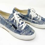 Superga The Man Repeller Tweed Sparkle Sneaker size 37 Blue White Photo 3