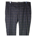 ZARA Trouser Straight Leg Ankle Pants Flat Front Low Rise 6 Gingham Grey #2643 Photo 3