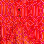 Mud Pie Vibrant Orange and Pink Geometric Women's Top Small Photo 1