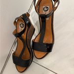 Lanvin Black and Tan Wedge Sandals Size 6 Photo 3