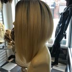 Wig blonde black asymmetrical bob 2019 lacefront Photo 3