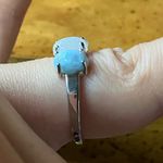 Blue Topaz Rainbow Moonstone Sterling Silver Ring Size 6 Photo 2