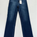BKE Parker Universal Fit High Rise Cropped Straight Leg Dark Wash Jeans 27x28 Blue Size 27 Photo 0