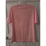 Women’s Pink Embellished Rhinestone & Pearls Oversized Short Sleeve T Photo 2