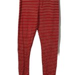 American Eagle  PJ Pants Women Medium Red Striped Holiday Pajama Bottom Stretch Photo 0