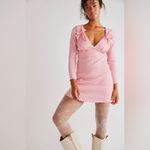 Free People Palina Long Sleeve Smocked Bow Details Mini Dress Rose Pink Size XS Photo 2