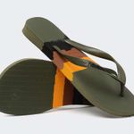 Havaianas Brazil Army Dark Yellow Brown Black Sandals Flip Flops Summer Beach Photo 2