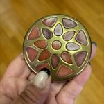 Coldwater Creek  Boho Chic Coastal Cowgirl Floral Brown Leather Waist Belt M Photo 2