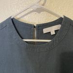 Adyson Parker  Linen Blend‎ Tiered Ruffle Pockets Mini Dress Green Size Small Photo 6