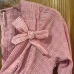 Free People Palina Long Sleeve Smocked Bow Details Mini Dress Rose Pink Size XS Photo 7