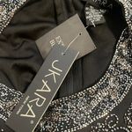 JKara New York dress Petite Black Long Beaded crew neck Detail Dress Size 14P Photo 3
