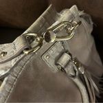 Brahmin Mini Schooner Satchel shoulder bag in warm grey versatile convertible Photo 2