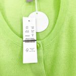 J.Crew  Featherweight 100% cashmere cardigan Bright Green Medium NWT Quiet Luxury Photo 4