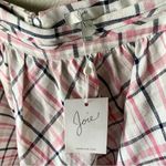 Joie  S Linen cream pink plaid fit and flare print Skirt Photo 7