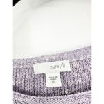 J.Jill Pure Jill Lavender Lilac Purple Asymmetric Knit 3/4 Sleeve Sweater Sz XL Photo 2
