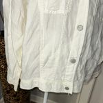 Jones New York 100 %Linen White Jean Jacket Casual Style Size 1X Photo 3