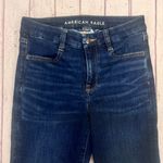 American Eagle Blue Denim Skinny Jeans Curvy High Rise Jeggings Size 6 Long Photo 1