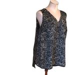 Lane Bryant  Black Cream Sleeveless Blouse 14 Photo 1