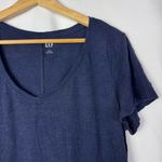 Gap  Navy Blue Easy Tee V-Neck Cotton Short Sleeve T-Shirt L Photo 3