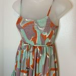 SheIn VCAY Allover Print Shirred Knot Backless Cami Dress Size XS Photo 2