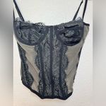 Urban Outfitters UO Out From Under Modern Love Taupe Brown Black Lace Corset Top size Medium $60 Photo 8