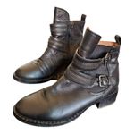 Gentle Soul Barnaby Leather Zip Buckle Bootie Size 6.5M Western Cowboy Black Photo 9