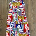Jams World Vintage Sleeveless Hawaiian Print Patchwork Maxi Dress Size Medium Photo 0
