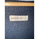 Abercrombie & Fitch Blue Ribbed Knit Long Sleeve Vintage V-Neck Sweater Size S Photo 2