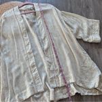 Soft Surroundings  ivory & gold sequin topper kimono 3/4 sleeves plus‎ size 1x Photo 5