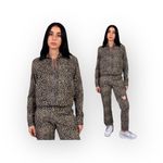 new Valfre ☻︎ January Crop Jacket ☻︎ Leopard Print ☻︎ Black Vinyl Collar ☻︎ XS Brown Photo 13