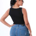 Brand New Black Peekaboo Top Size M Photo 4