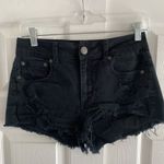 American Eagle Womens 4 Black High Rise Festival Cut Off Shorts Frayed Hem Next Photo 1