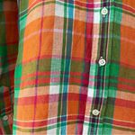 Ralph Lauren Sport Madras Plaid Linen Shirt Size 2 Photo 2
