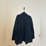 Vince  Leather Trim Sweater Knit Jacket Open‎ Front Cardigan Size XS Photo 8