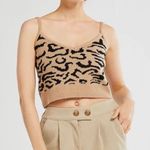 Storets NWOT SZ S  ANNA Leopard   Bustier Crop Top Photo 0